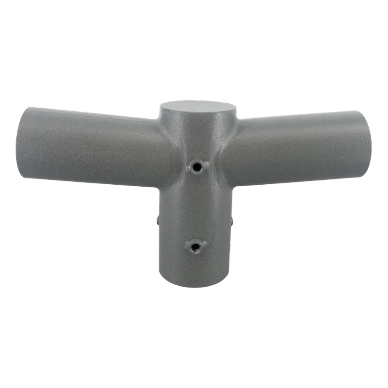 Support Gris 2 Luminaires pour Mât d'Éclairage