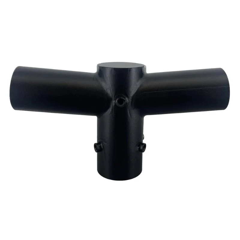 Support Noir 2 Luminaires pour Mât d'Éclairage
