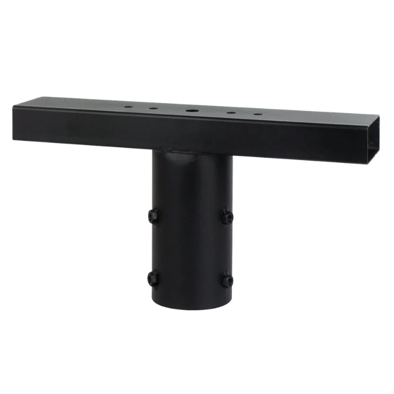 Support de Projecteur T pour Mât d'Éclairage Noir
