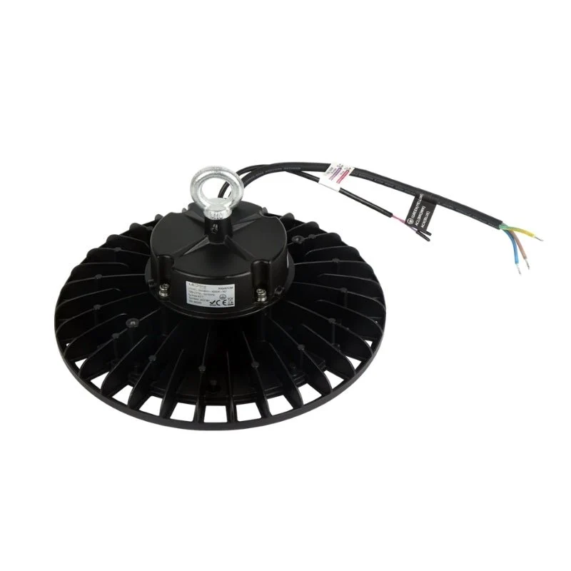 Cloche LED industrielle UFO 100W 175lm/W 120° IP65 CRI80 Noir DALI-2