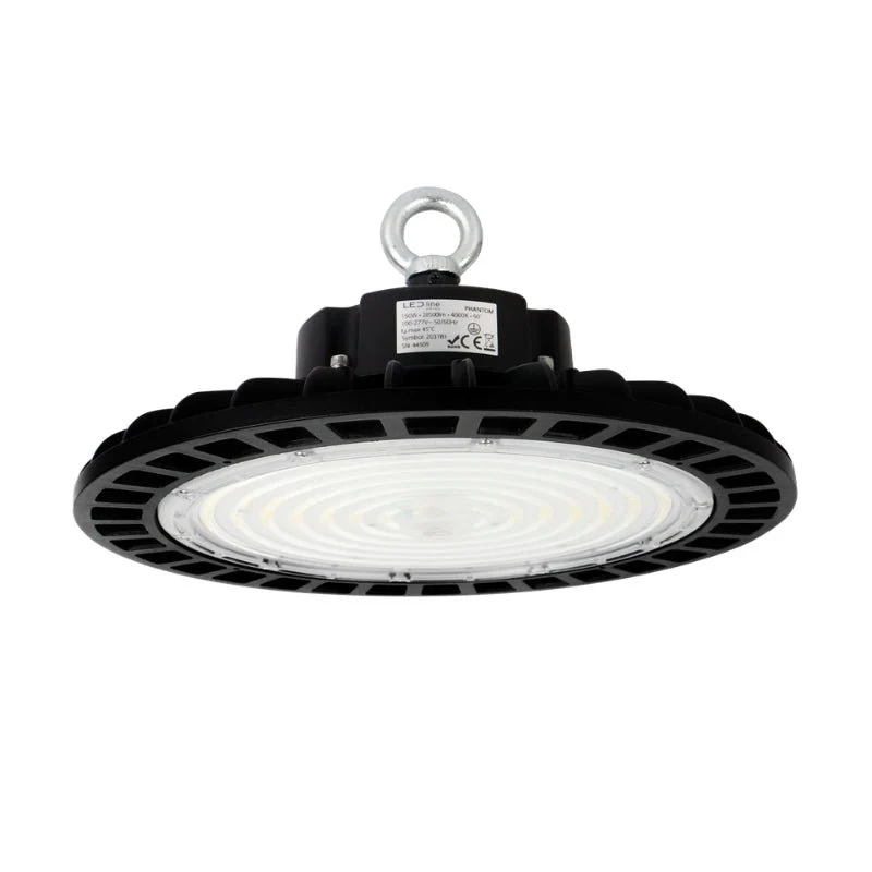 Cloche LED industrielle UFO 100W 175lm/W 120° IP65 CRI80 Noir DALI-2