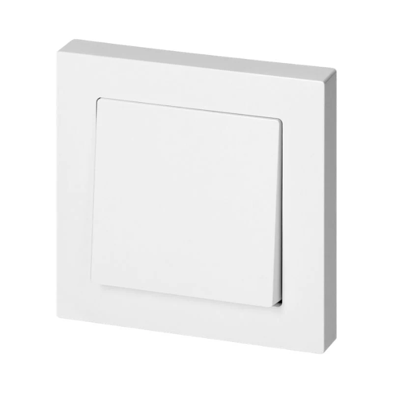 Interrupteur Va-et-Vient Simple Encastré 10A 250V + Plaque de Finition Simple - Blanc