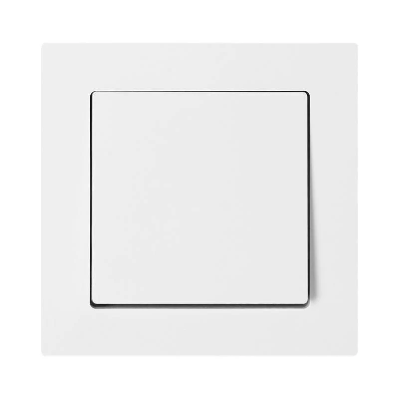 Interrupteur Va-et-Vient Simple Encastré 10A 250V + Plaque de Finition Simple - Blanc
