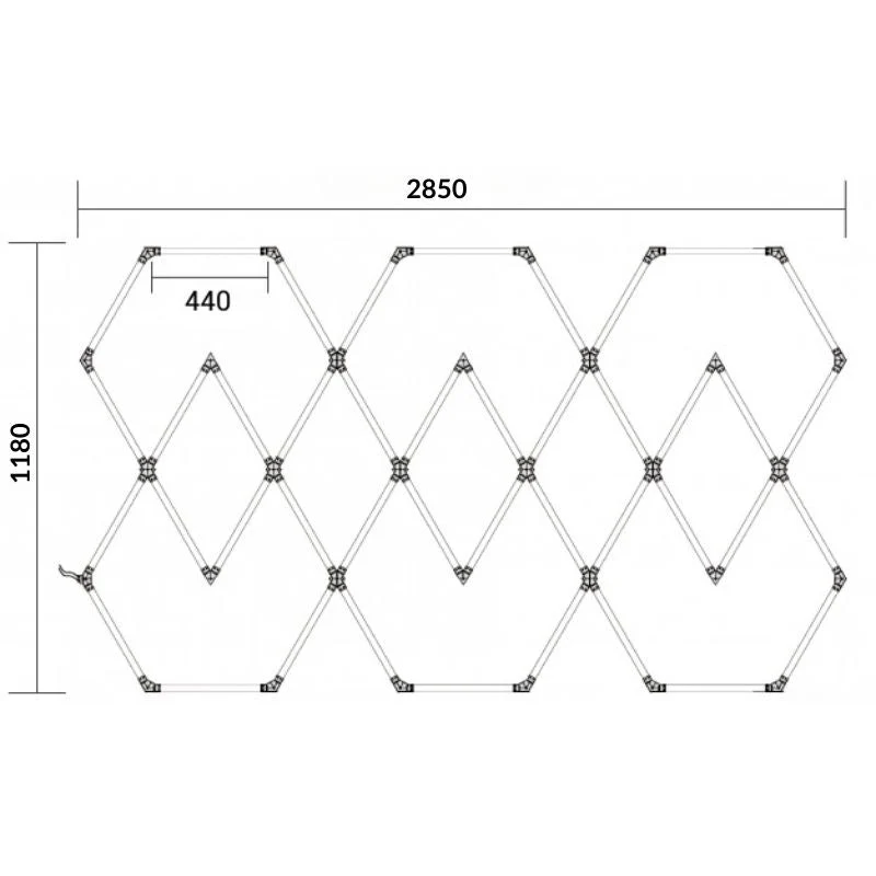 Kit 11 LED 428W - Forme Heptagone