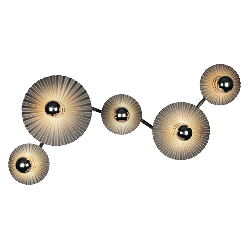 OSRAM DECOR Plisse Applique murale 5xE27 Gris foncé