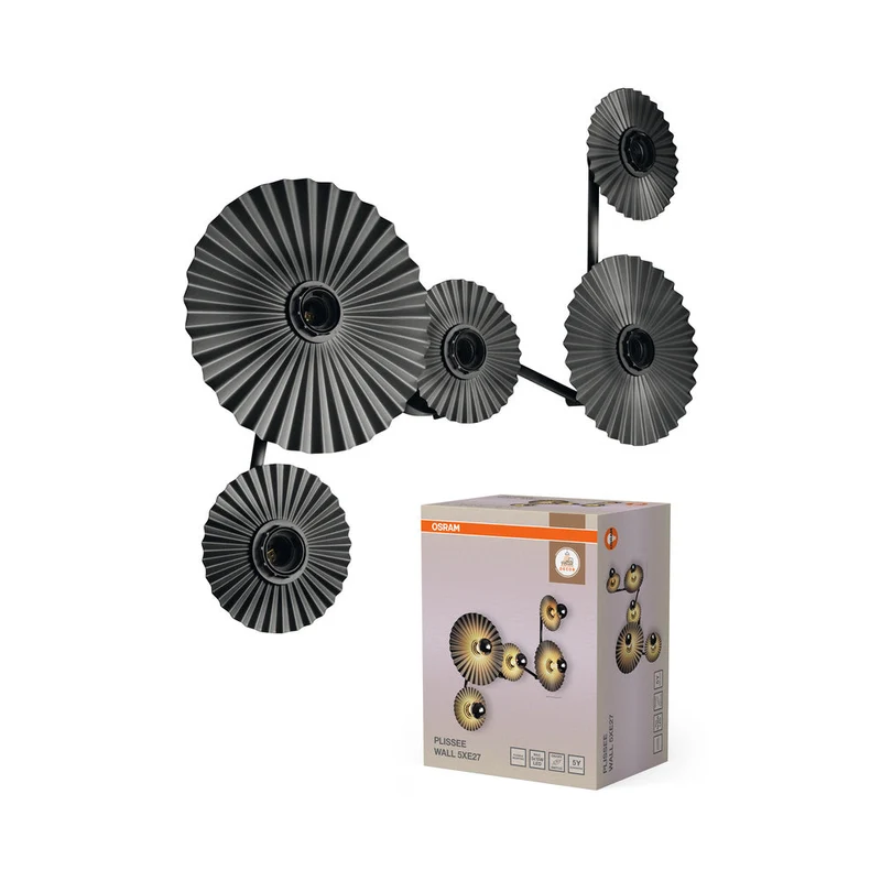 OSRAM DECOR Plisse Applique murale 5xE27 Gris foncé