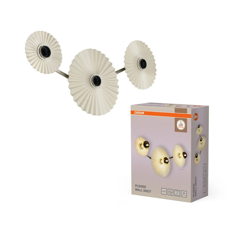 OSRAM DECOR Plisse Applique murale 3xE27 Beige