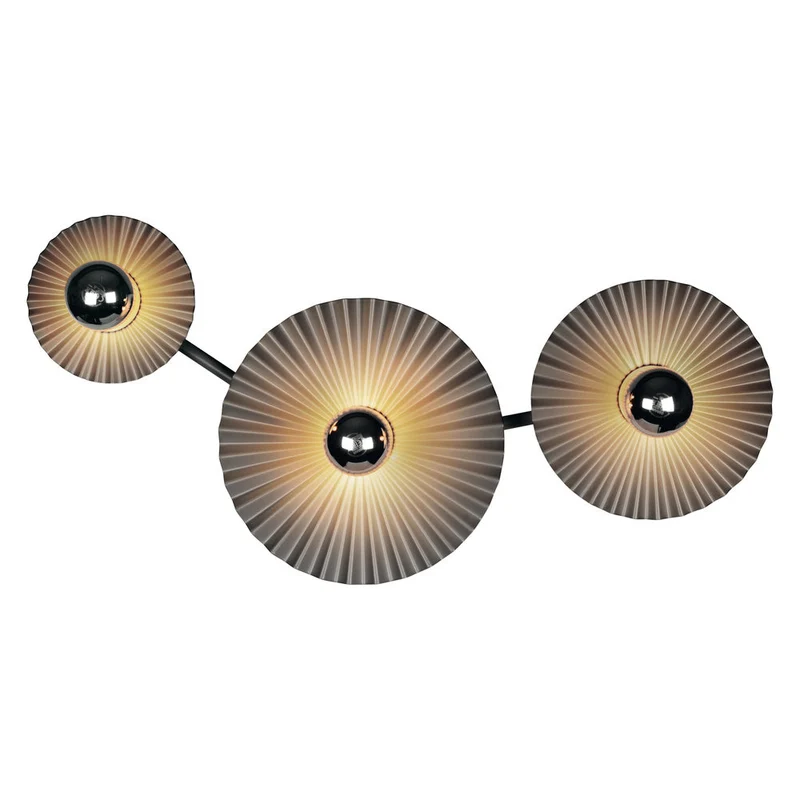 OSRAM DECOR Plisse Applique murale 3xE27 Gris foncé