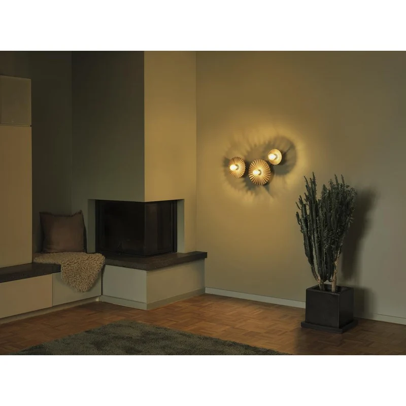 OSRAM DECOR Plisse Applique murale 3xE27 Gris foncé