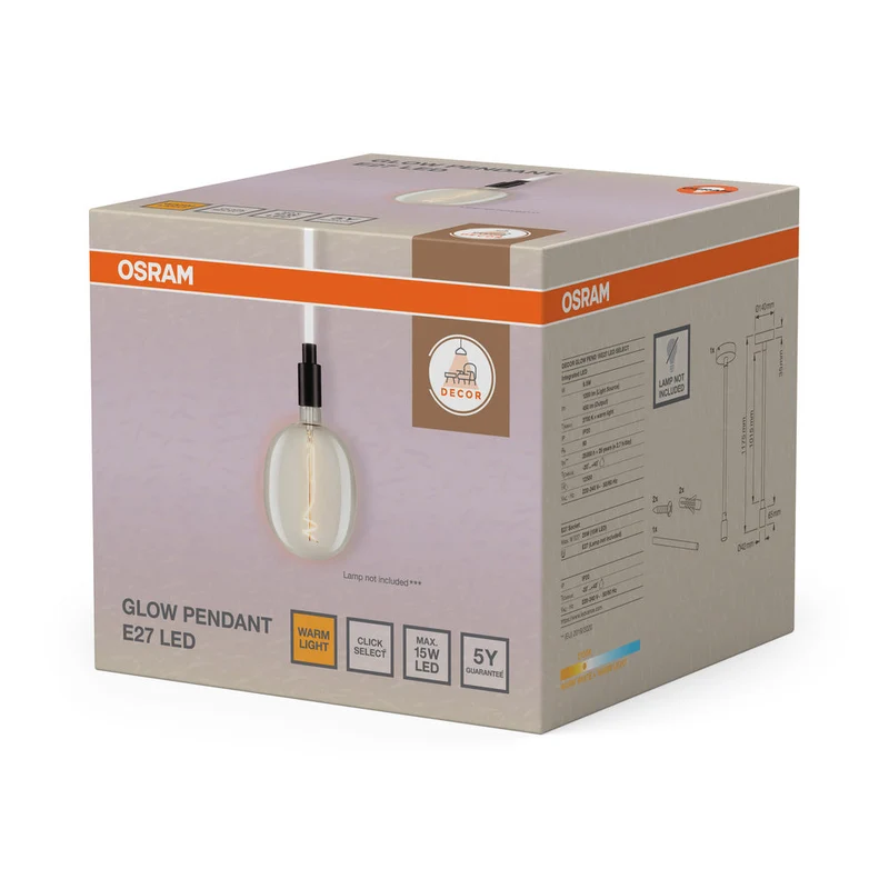 OSRAM DECOR Glow Suspension 1xE27 LED Select