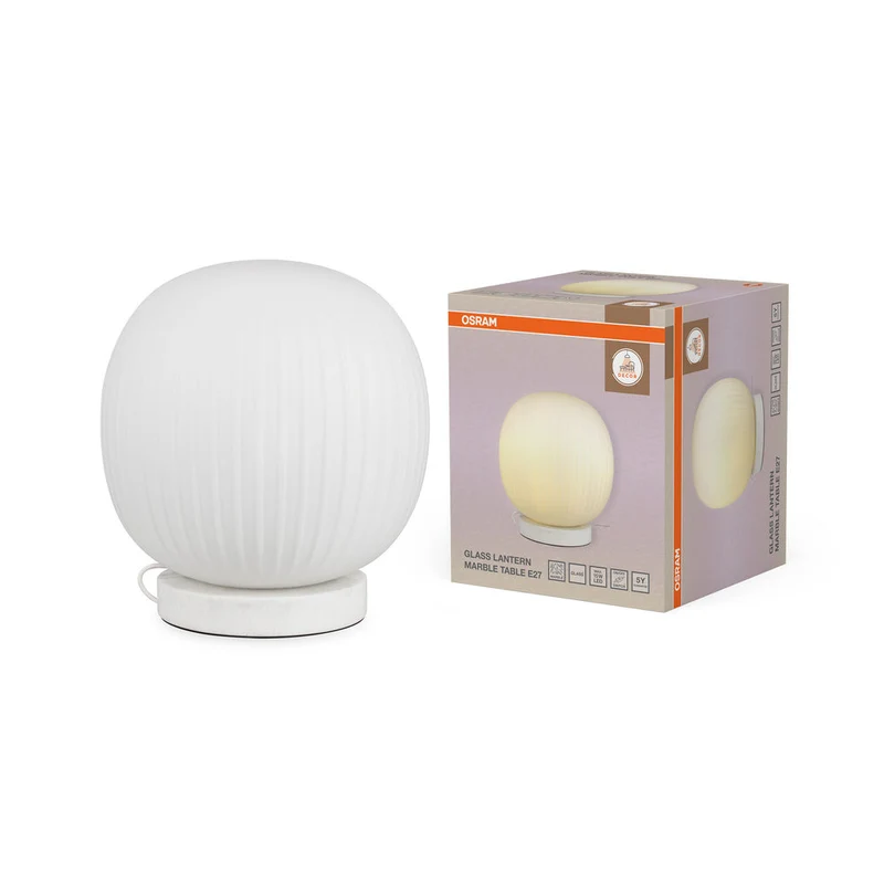 OSRAM DECOR Glass Lantern Marble lampe à poser E27
