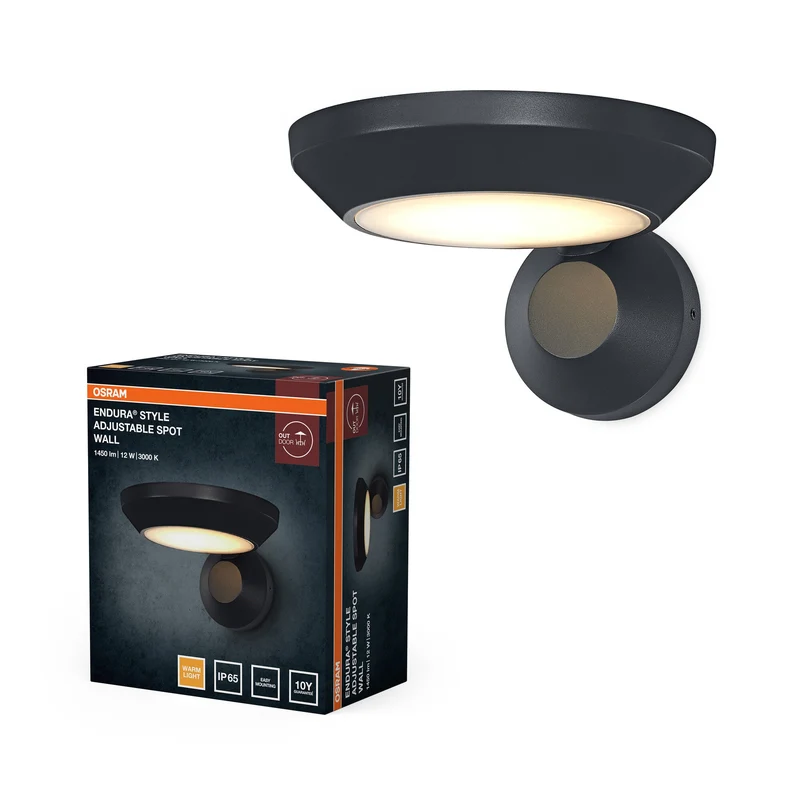OSRAM ENDURA® Style Spot orientable Applique extérieure IP65 12W Gris foncé