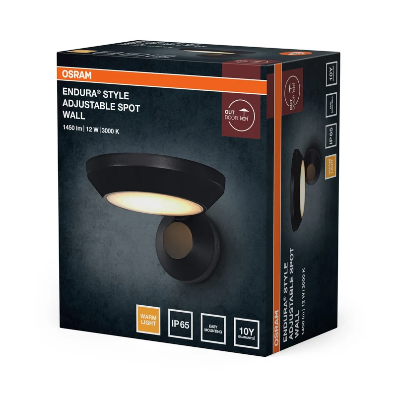 OSRAM ENDURA® Style Spot orientable Applique extérieure IP65 12W Gris foncé