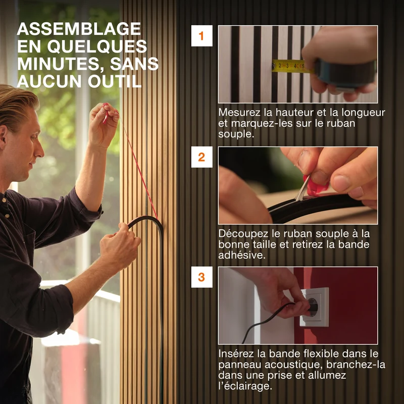 OSRAM Flex Acoustic Noir H13 mm 830 Kit d'extension