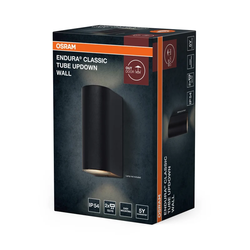 OSRAM ENDURA® Classic Tube Up-Down Applique murale extérieure GU10 IP54 Gris foncé