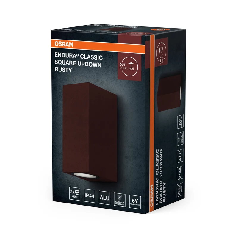 OSRAM ENDURA® Classic Square Up-Down Applique murale extérieure Rouille