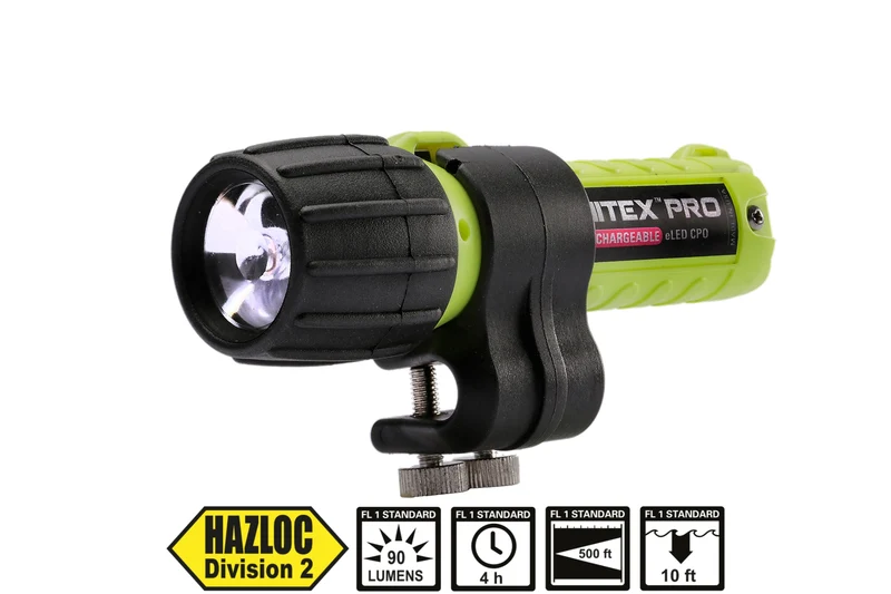 Lampe de casque de sécurité incendie rechargeable UK Nitex Pro eLED