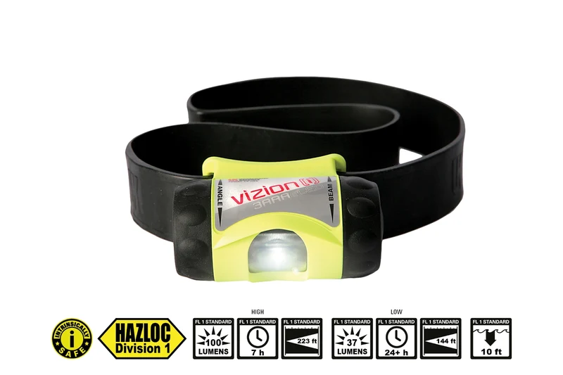 Lampe frontale UK 3AAA Vizion I - Lampe frontale à sécurité intrinsèque