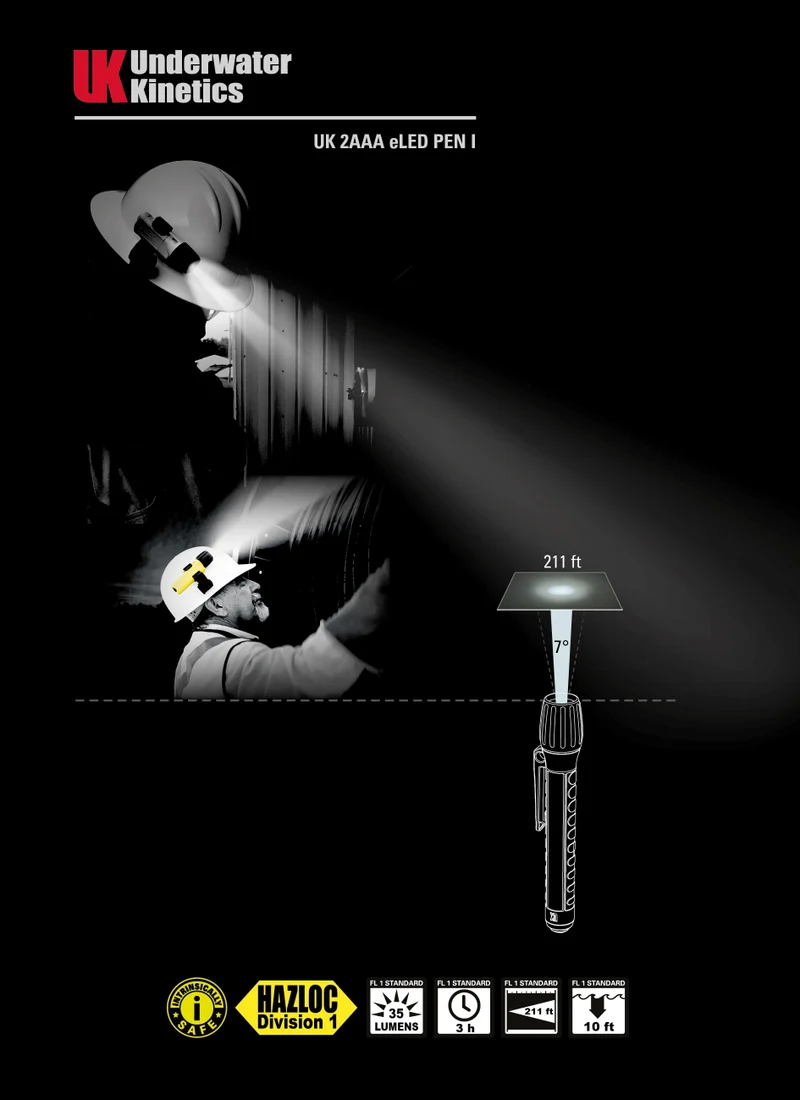 UK 2AAA eLED Penlight I - Lampe de poche à sécurité intrinsèque