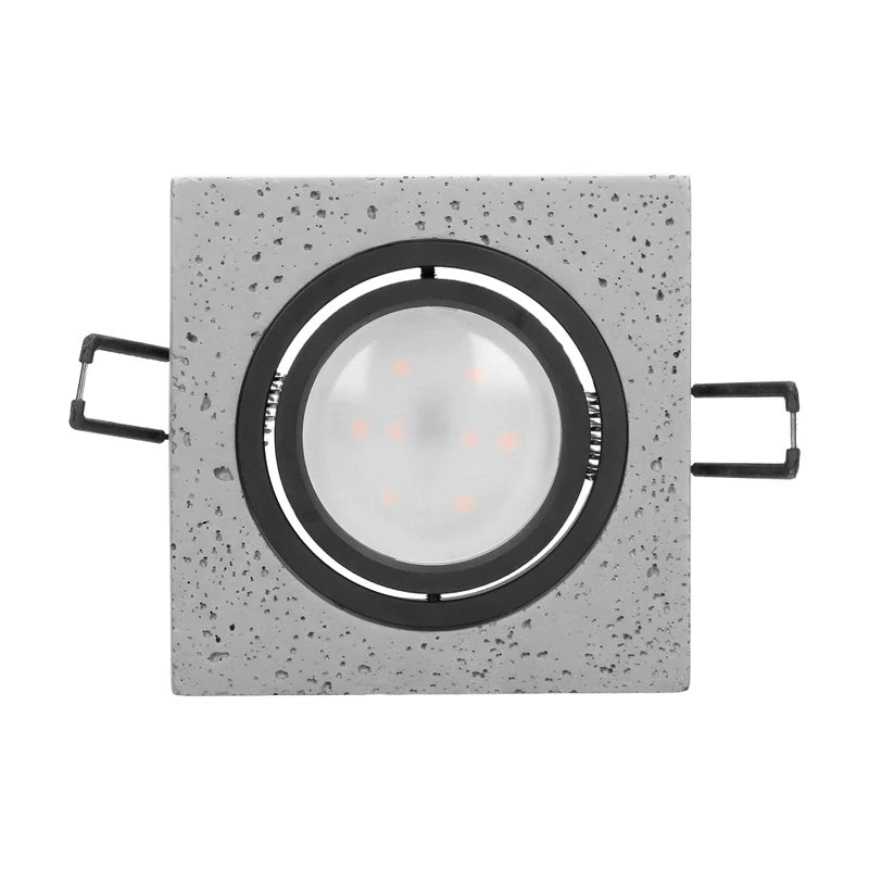 Support Spot GU10/MR16 Encastrable Carré Orientable Béton