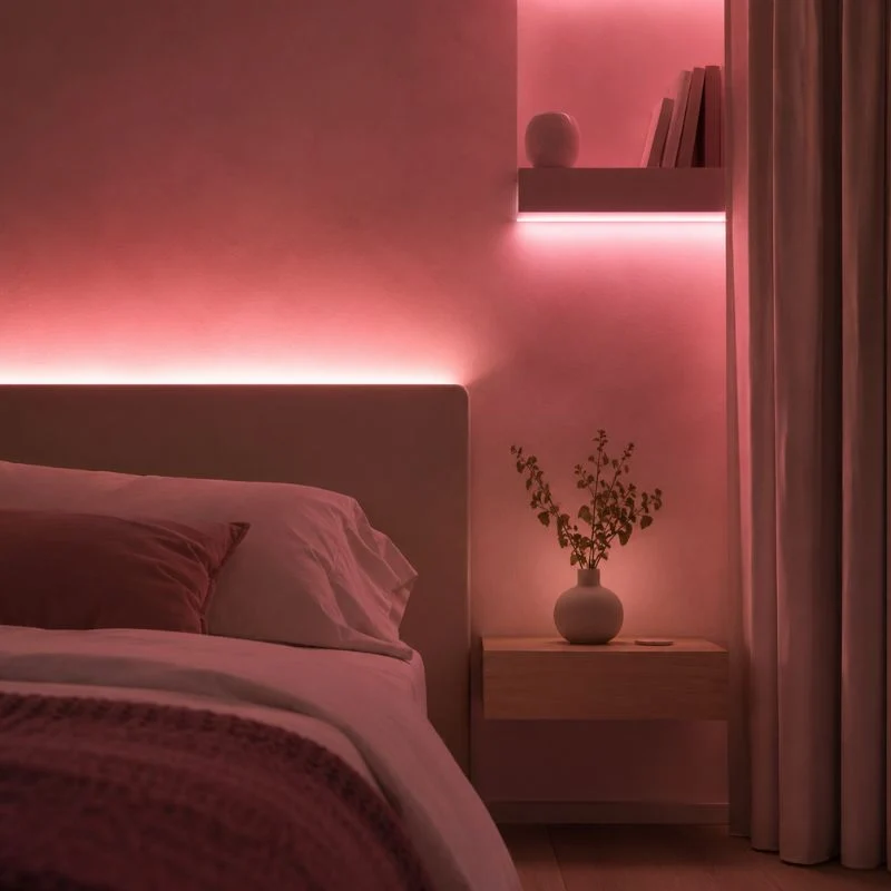 Ruban LED COB AC 296 LED/m 220V 10W/m IP65 - Rose (vendu sur mesure au mètre)