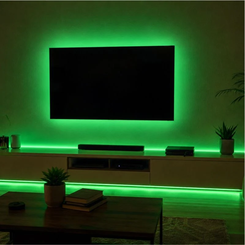 Ruban LED COB AC 296 LED/m 220V 10W/m IP65 - Vert (vendu sur mesure au mètre)