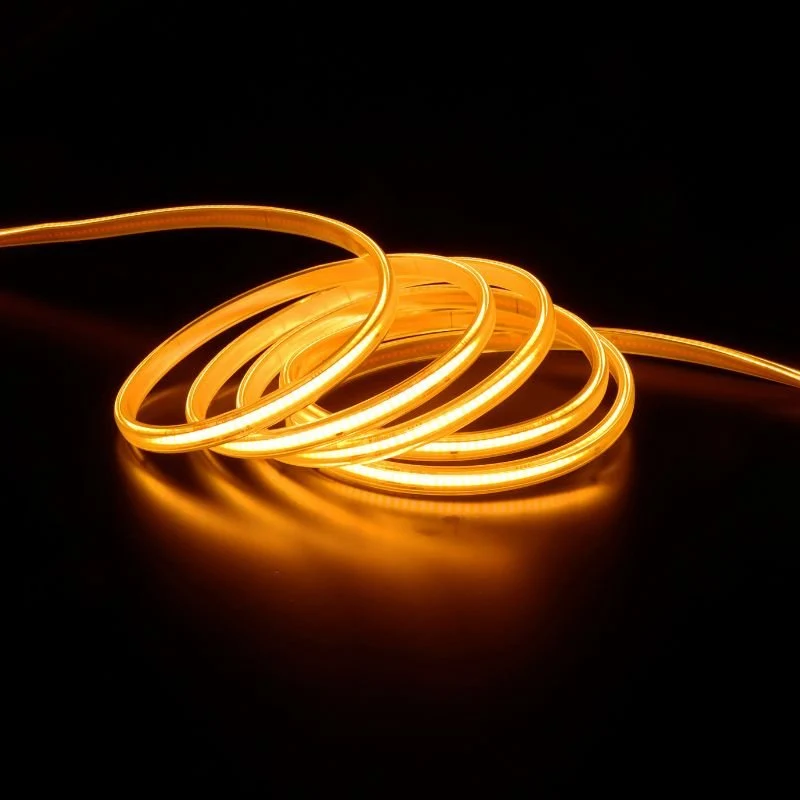 Ruban LED COB 50M AC 296 LED/m 220V 10W/m IP65 - Doré