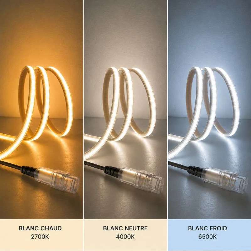 Ruban LED COB 50M AC 296 LED/m 220V 10W/m IP65
