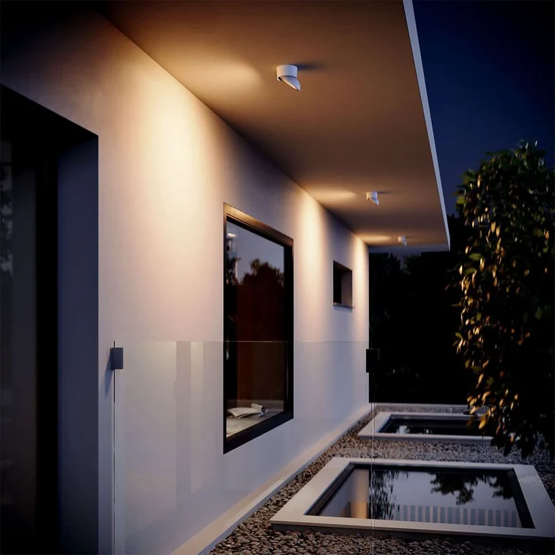 s.luce Santa Out LED Außen-Deckenleuchte IP65 drehbar