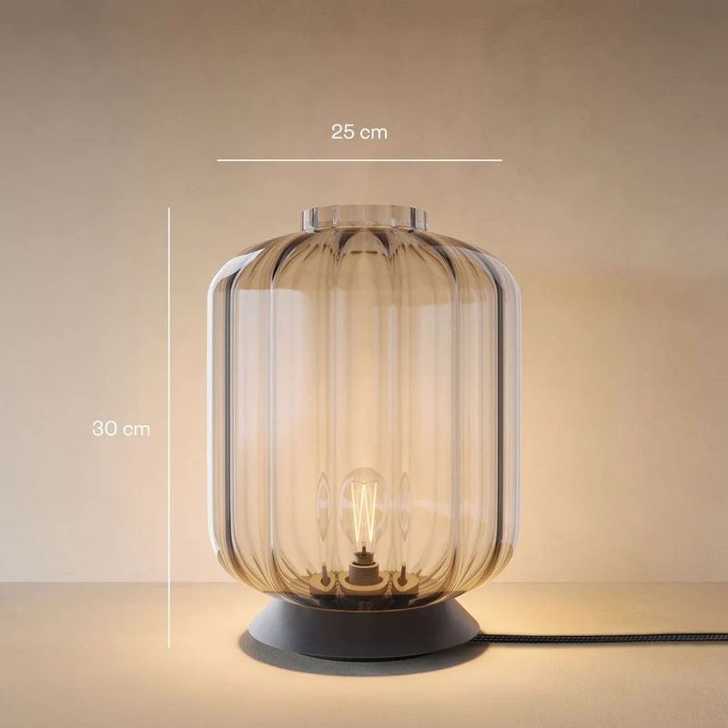 s.luce Velo Glas-Tischleuchte mit Schalter