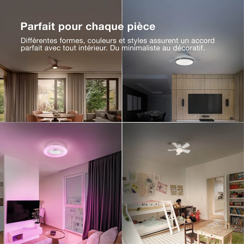 Ventilateur de plafond LED OSRAM Sudestada, blanc, 45 W, 2700-6500 K, 2700 lm, 450 mm, CCT