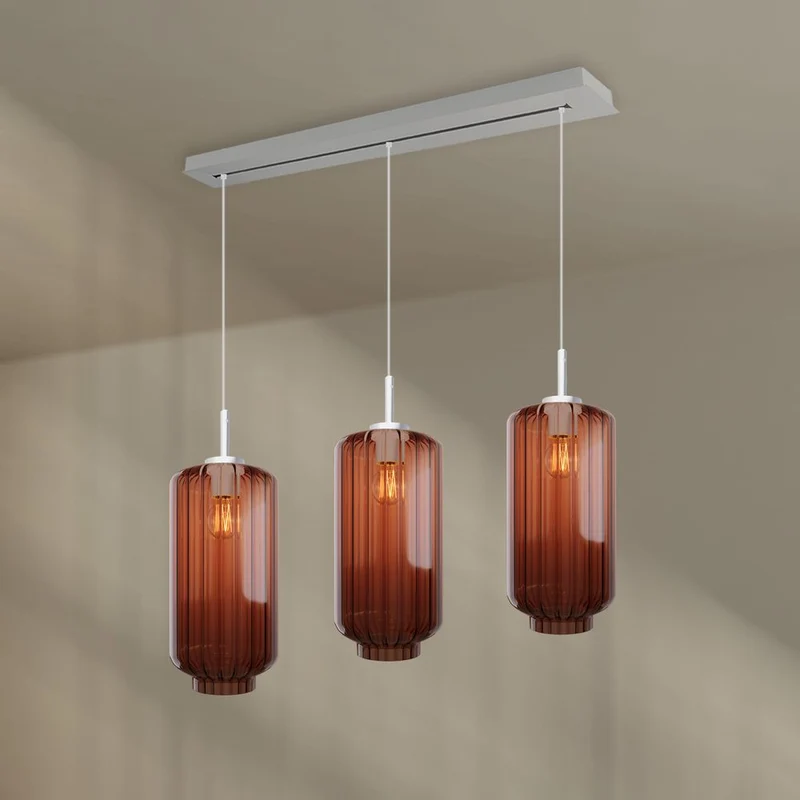 s.luce Velo Esstisch-Pendelleuchte 3-flammig 120cm Ø 18cm