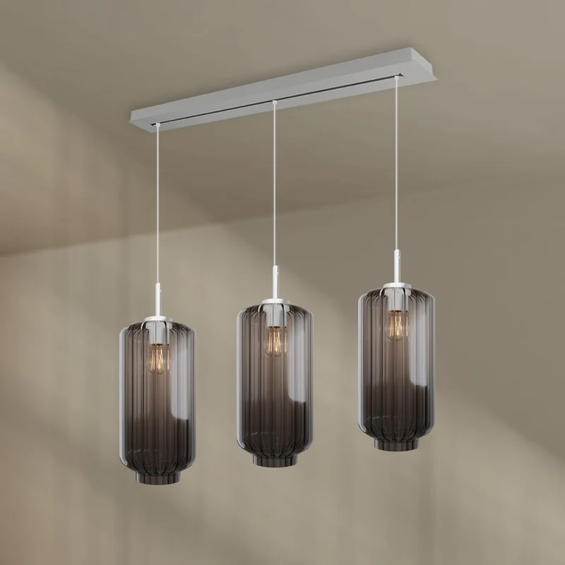 s.luce Velo Esstisch-Pendelleuchte 3-flammig 120cm Ø 18cm