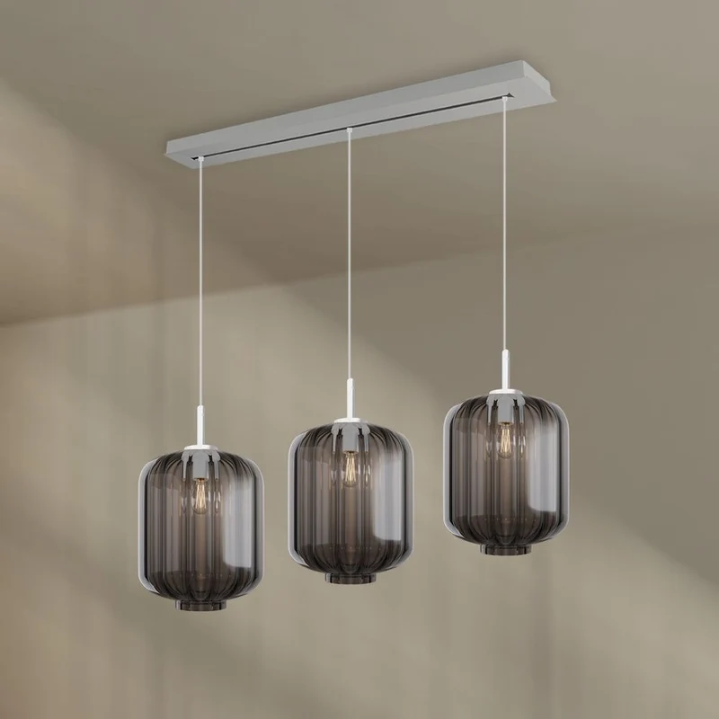 s.luce Velo Esstischleuchte 3-flammig Baldachin 120cm Ø 25cm