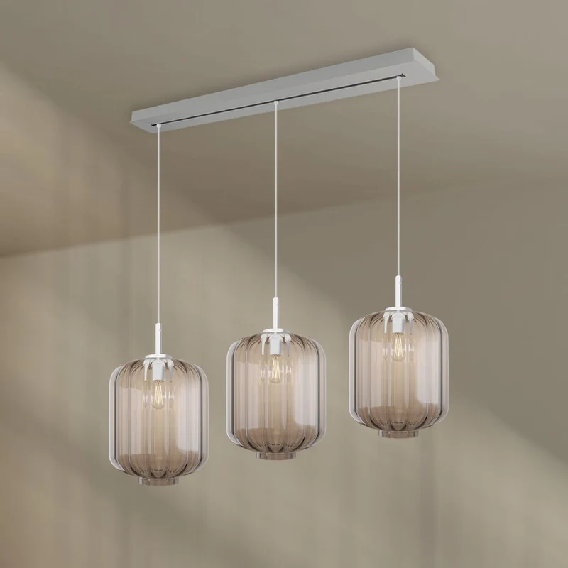 s.luce Velo Esstischleuchte 3-flammig Baldachin 120cm Ø 25cm