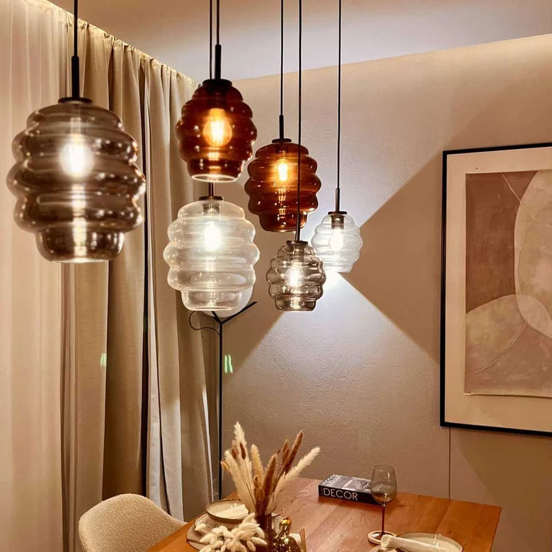 s.luce Echos Esszimmerlampe 12-flammig 200cm 3-reihig Ø 18/25cm