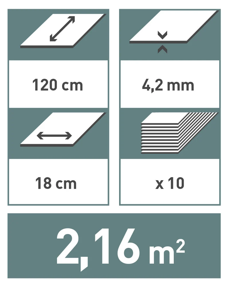 PRIVATE LABEL PLANKS OUTLET A58 - 18 x 120 cm (Dumawall +)