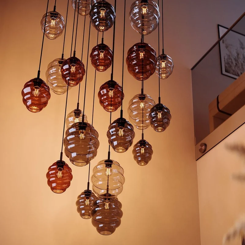 s.luce Echos Galerieleuchte 8-flammig Ø 80cm Baldachin Ø 18cm
