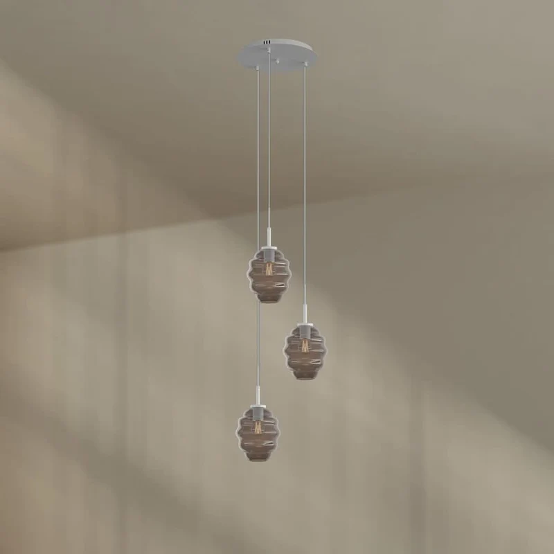 s.luce Echos Galerieleuchte 3-flammig Ø 40cm Baldachin Ø 18cm
