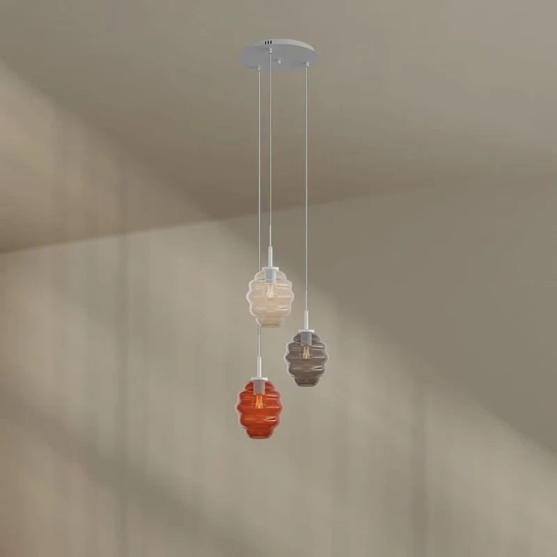 s.luce Echos Galerieleuchte 3-flammig Ø 40cm Baldachin Ø 18cm