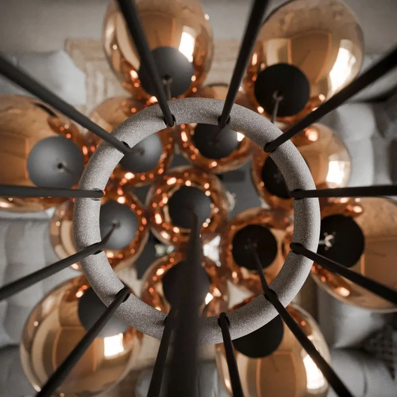s.luce Orb Cluster Glaskugel Galerielampe Hängeleuchte 3-flammig