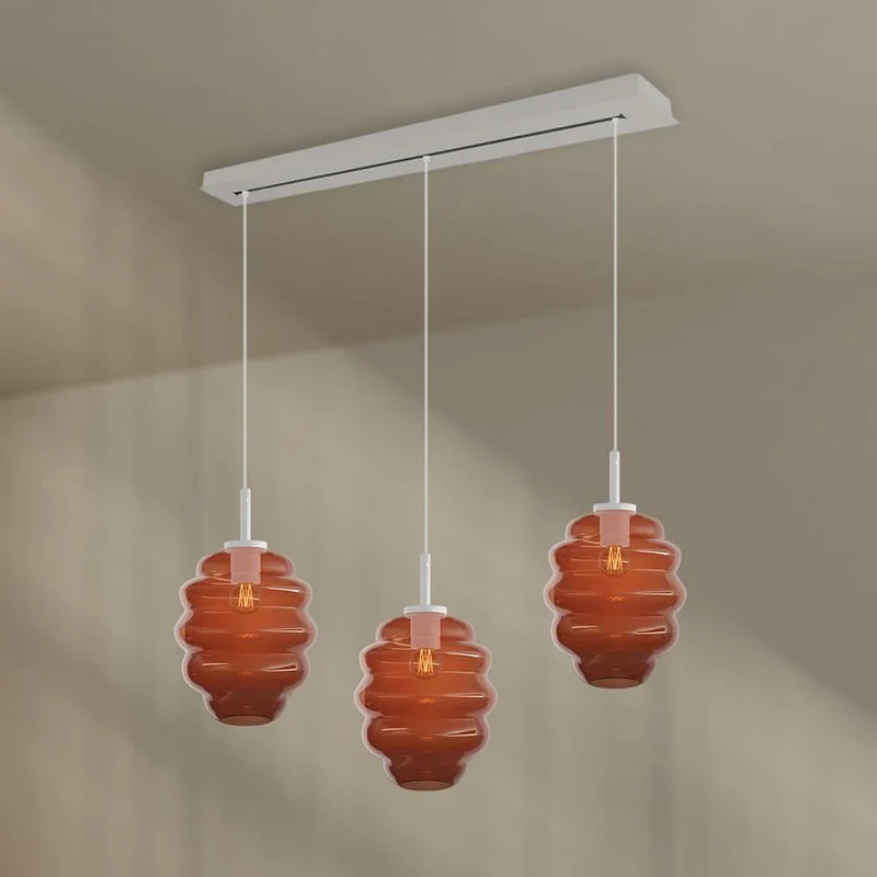 s.luce Echos Esszimmer-Hängeleuchte 3-flammig 120cm Ø 25cm