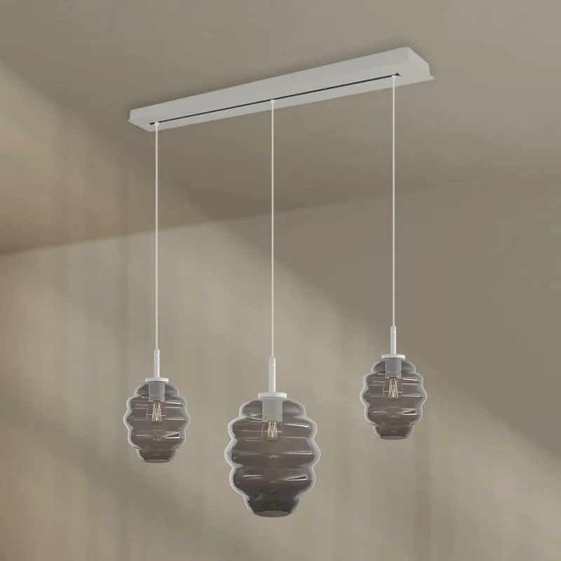s.luce Echos Esstischlampe 3-flammig 120cm Ø 18/25cm