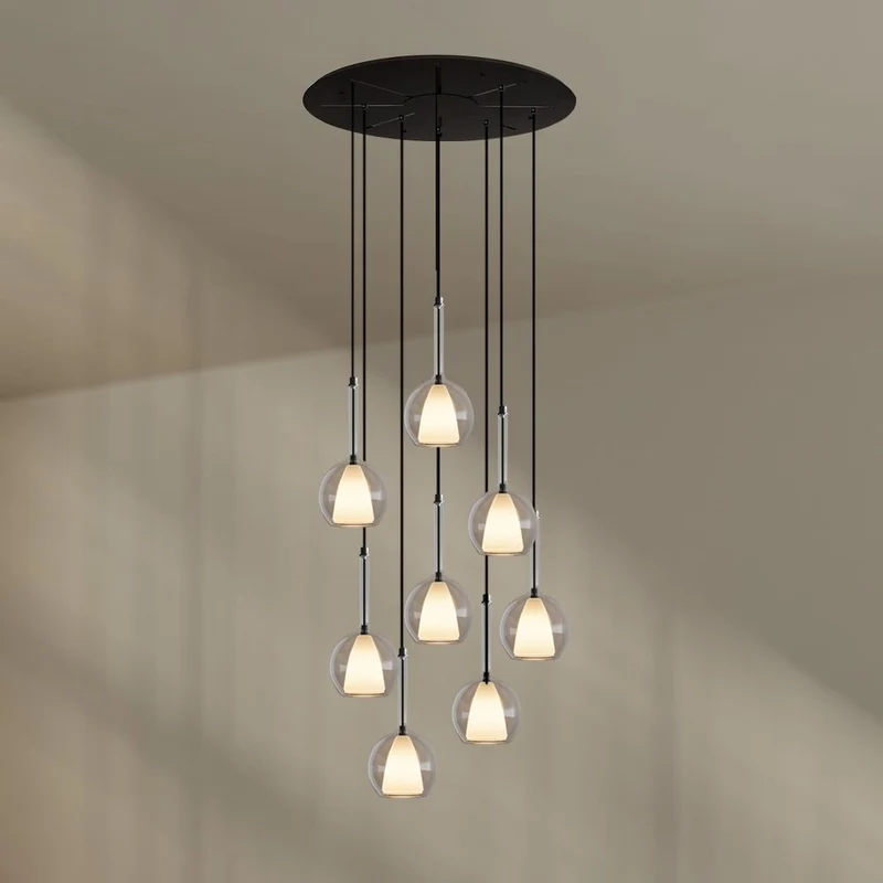 s.luce Belluna Galerieleuchte 8-flammig Ø 80cm Baldachin