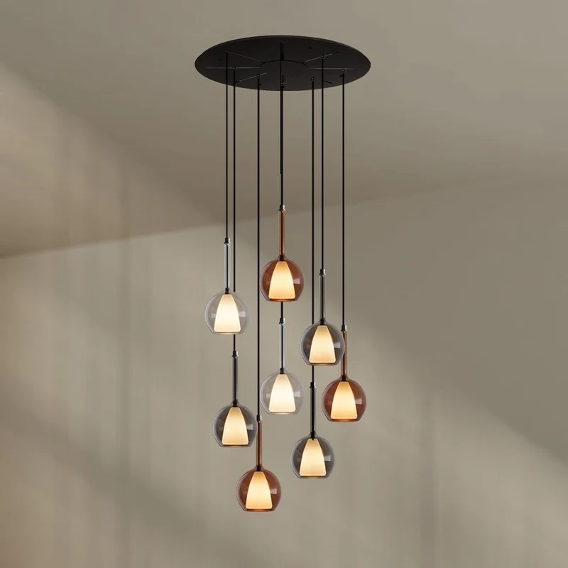 s.luce Belluna Galerieleuchte 8-flammig Ø 80cm Baldachin