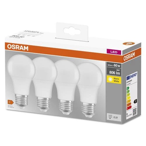 OSRAM LED BASE CL A FR 60 non-dim 9W/827 E27, blanc chaud