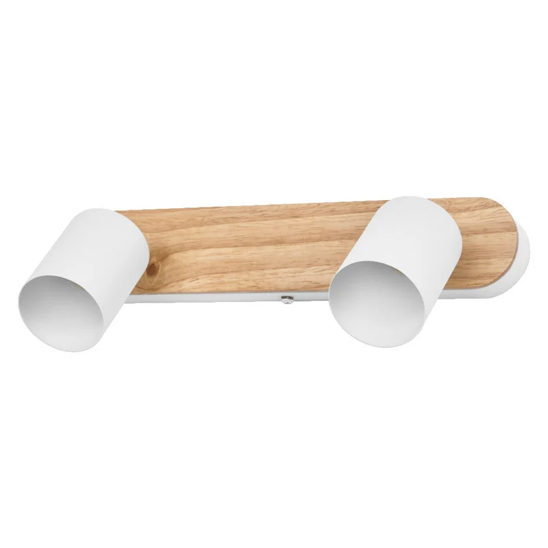 OSRAM LED Spot Wood Line lampe à poser 2xGU10 Blanc et décor bois