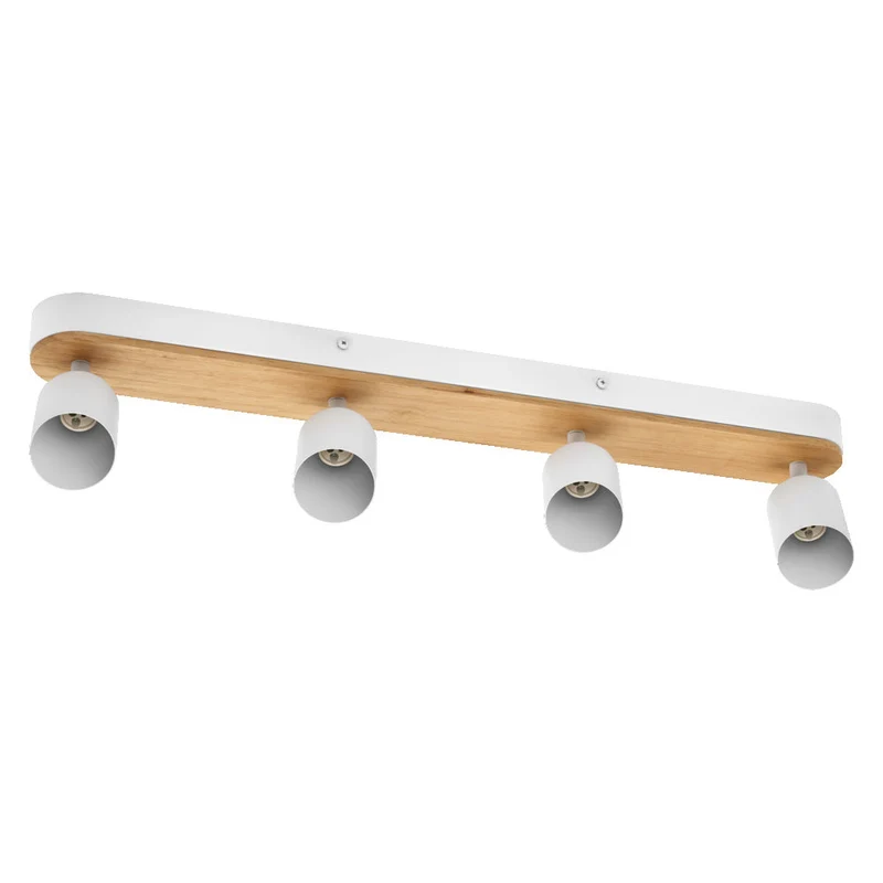 OSRAM LED Spot Wood Line lampe à poser 4xGU10 Blanc et décor bois