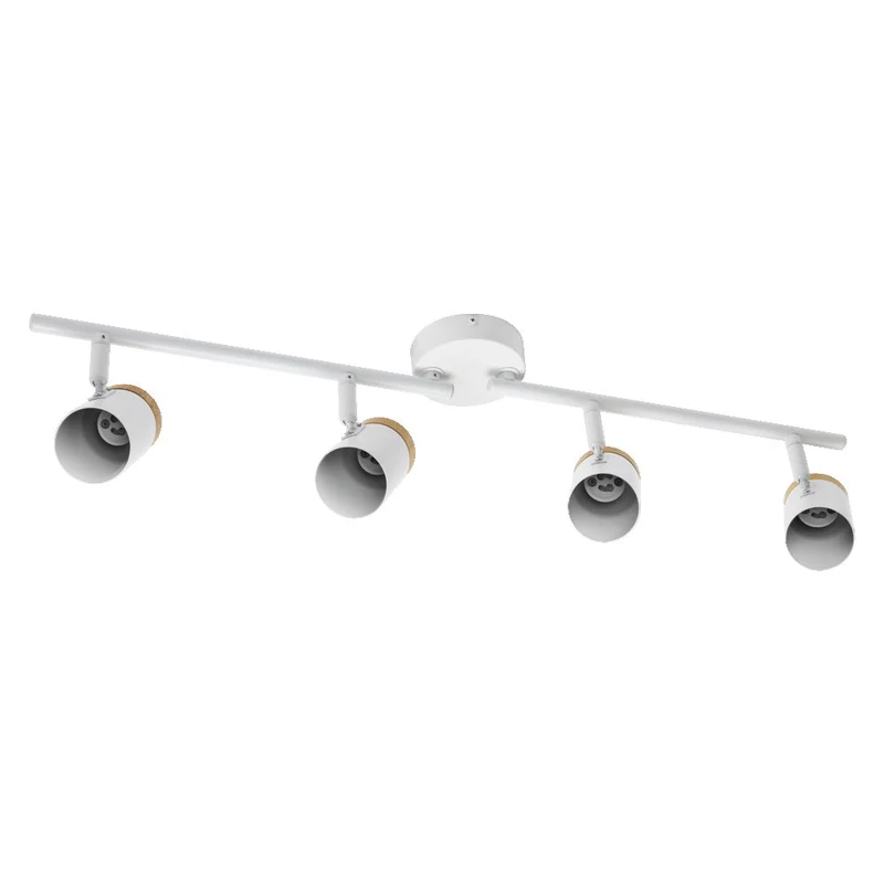 OSRAM LED Spot Stamp lampe à poser 4xGU10 Blanc et bois