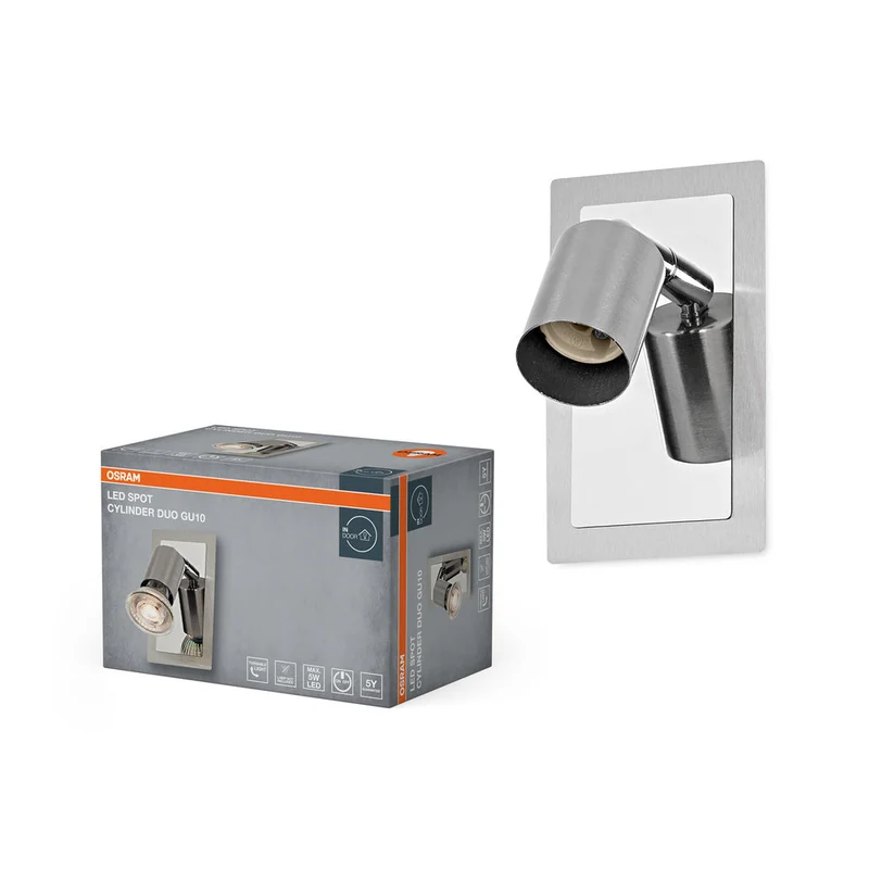 OSRAM LED Spot Cylinder Duo applique 1xGU10 Nickel brossé